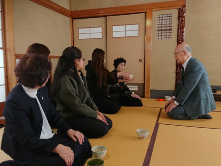 Japanese tea and the procedure for making tea experience at the Former Seto Family House